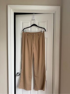 SHEIN Tan Wide-Leg Trousers